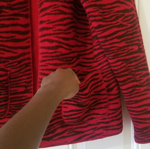 Unbranded Boiled Wool Reversible Cardigan Jacket Sz L - Picture 16 of 16